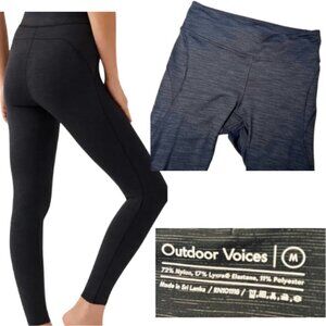 OUTDOOR VOICE Black Space Dye 7/8 Leggings Size M